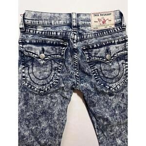 True Religion Ricky Men’s Jeans 28x30 Acid Wash Relaxed Straight Denim
